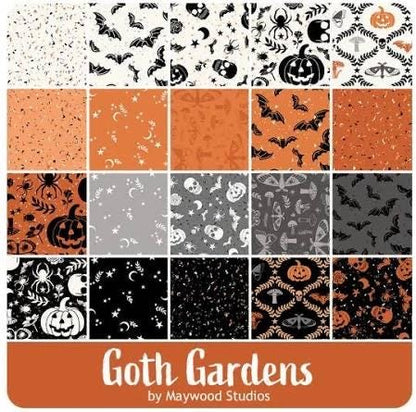 Maywood Studio Goth Gardens Fabric Collection 19pc Fat Quarter Bundle Authentic Premium 100% Cotton Fabrics