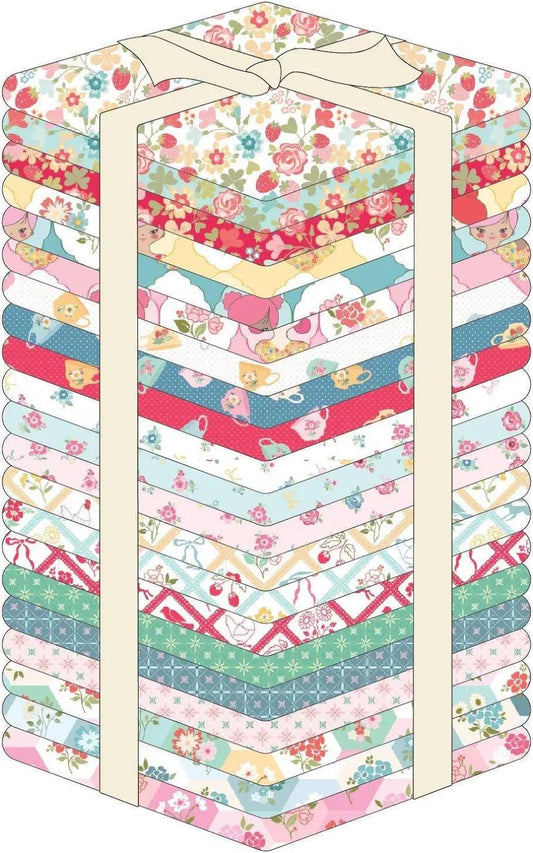 Poppie Cotton Rosy Cheeks Fabric Collection 24pc Fat Quarter Bundle Authentic Premium 100% Cotton Fabrics