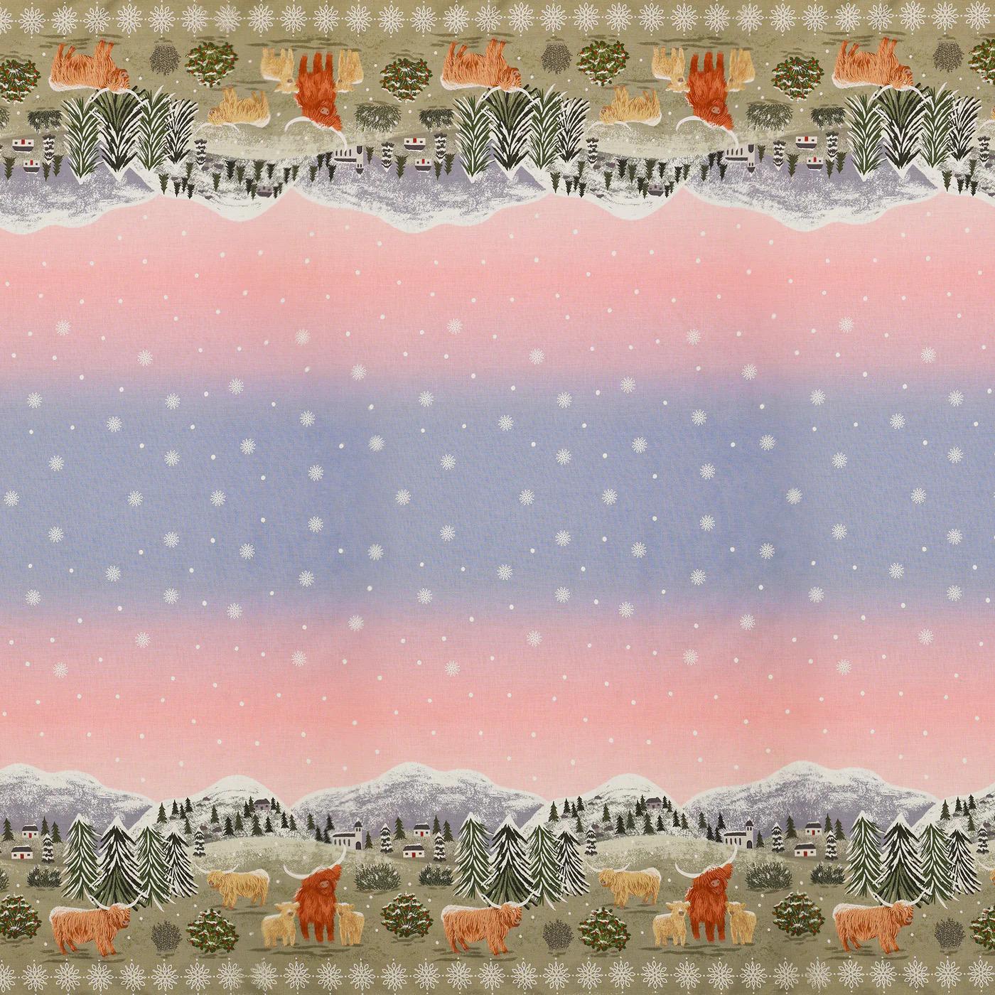 Lewis & Irene Celtic Christmas Fabric Collection Double Edge Border Panel C137 Authentic Premium 100% Cotton Fabrics