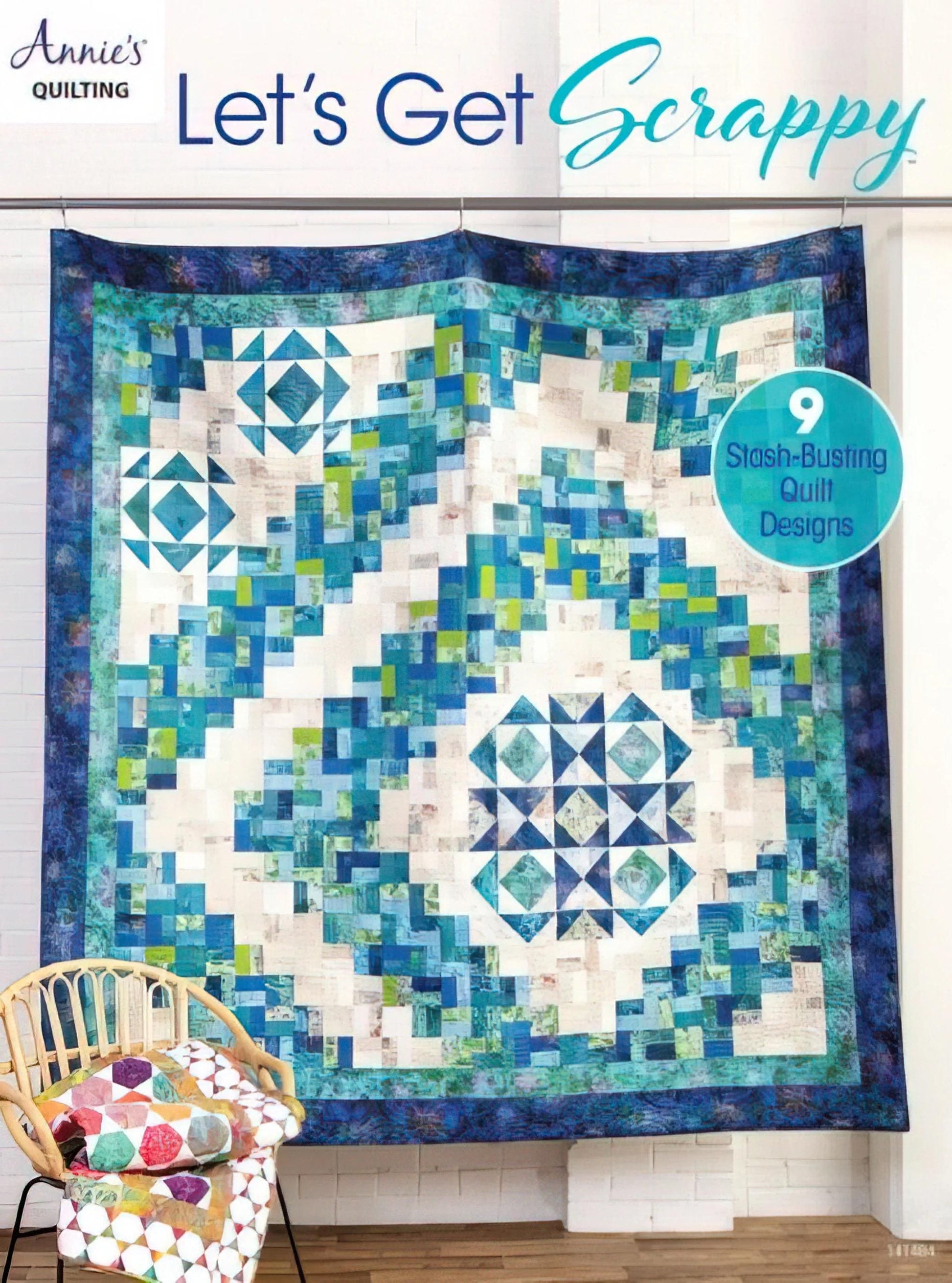 Annie's Quilting Let's Get Scrappy Quilt Pattern Book - 9 Stash-Busting Quilt Designs (Softcover) A141484