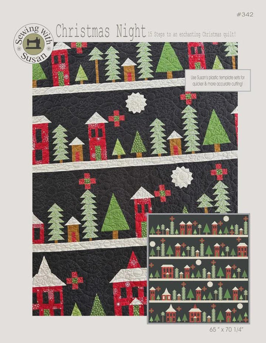 Suzn Quilts Patterns Christmas Night Quilt Pattern (Suzn Quilts Acrylic Rulers Sold Separately)