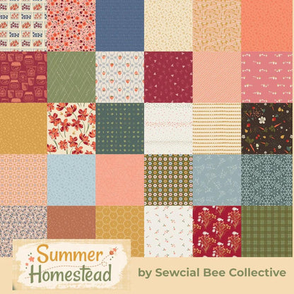 Art Gallery Summerberry Quilt Kit Featuring Sewcial Bee Collective Summer Homestead Fabric Collection Authentic Premium 100% Cotton Fabrics