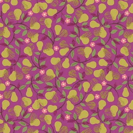 Lewis & Irene The Orchard Fabric Collection Orchard Pears on Berry A498.2