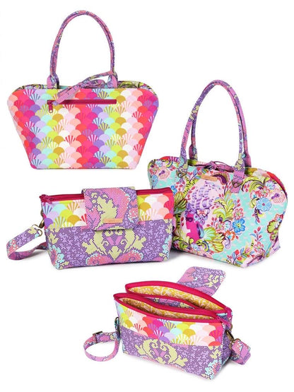 ByAnnie Night and Day Purse and Reversible Mini Tote Pattern PBA298 (14 Colors of 18"x54" Mesh Packs Sold Separately)