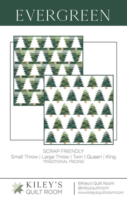 Kiley's Quilt Room Evergreen Quilt Pattern KQR117 - 5 Size Variations Per Pattern