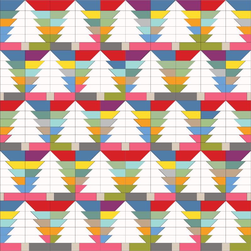 Kiley's Quilt Room Evergreen Quilt Pattern KQR117 - 5 Size Variations Per Pattern