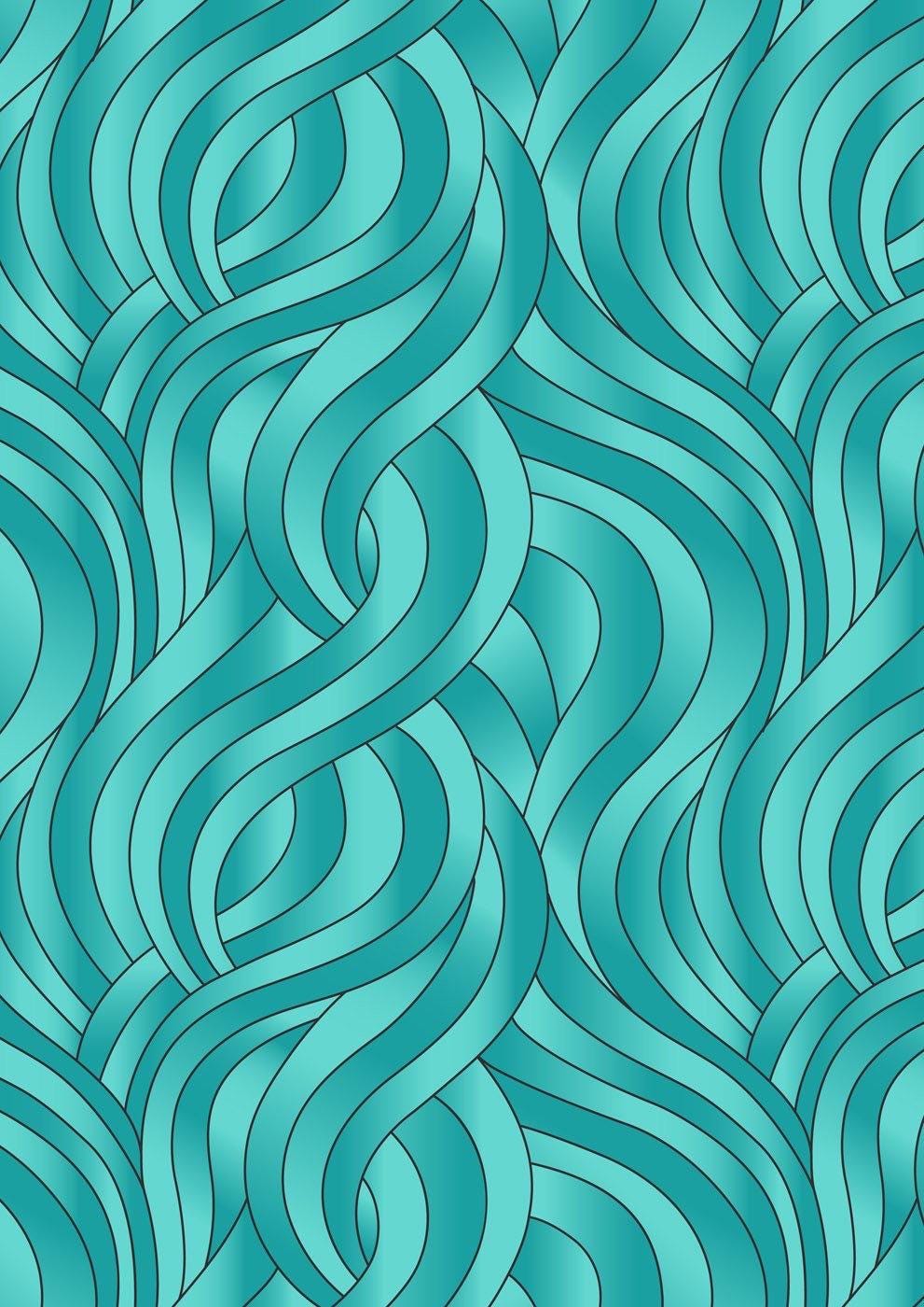 Lewis & Irene Reflections Fabric Collection Swirls on Light Turquoise A512.1
