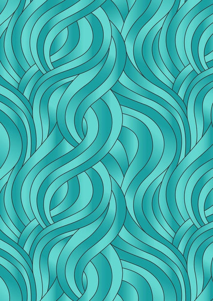 Lewis & Irene Reflections Fabric Collection Swirls on Light Turquoise A512.1