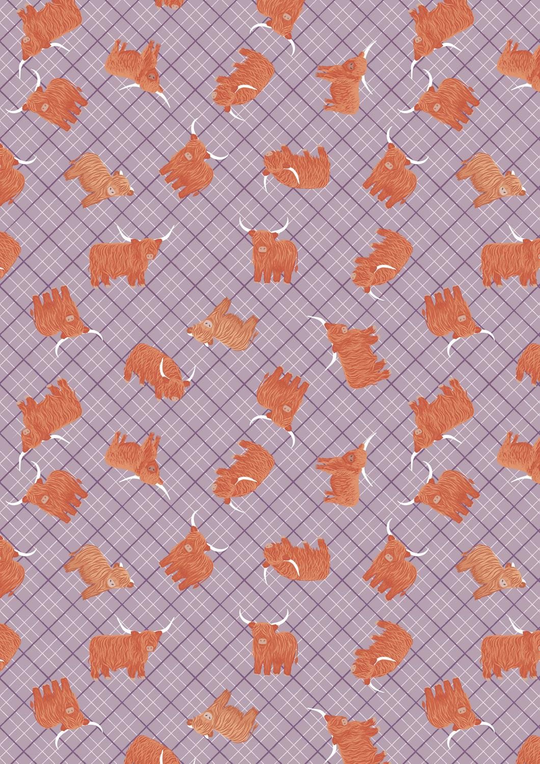 Lewis & Irene A Celtic Summer Fabric Collection Highlands Check Heather A992C