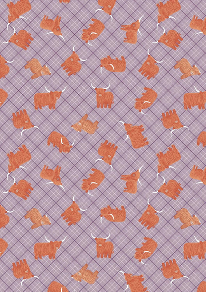 Lewis & Irene A Celtic Summer Fabric Collection Highlands Check Heather A992C