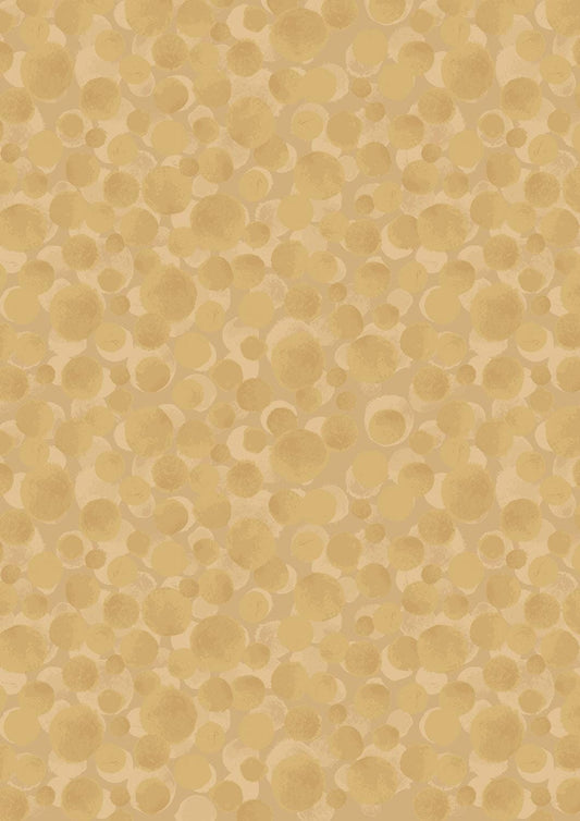 Lewis & Irene Bumbleberries Blenders Fabric Collection Gold Metallic BB151