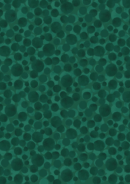 Lewis & Irene Bumbleberries Blenders Fabric Collection Nordic Green BB025