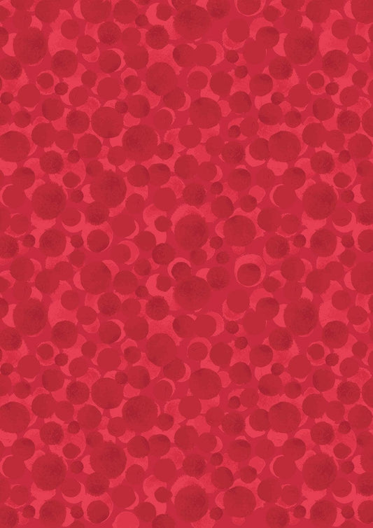 Lewis & Irene Bumbleberries Blenders Fabric Collection Red Pearl Metallic BB189