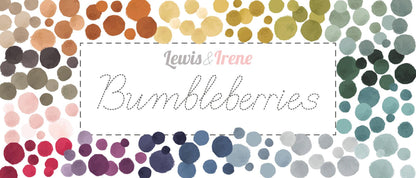 Lewis & Irene Bumbleberries Blenders Fabric Collection Nordic Green BB025