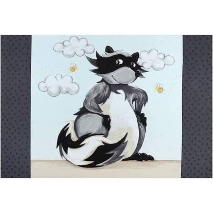 Susybee Woodland Friends Fabric Collection 1-Yard Panel Raccoon Authentic Premium 100% Cotton Quality Shop Quality Fabrics