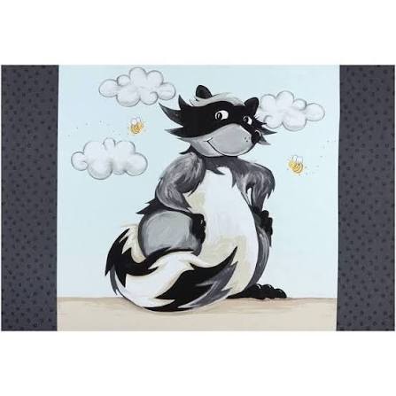 Susybee Woodland Friends Fabric Collection 1-Yard Panel Raccoon Authentic Premium 100% Cotton Quality Shop Quality Fabrics