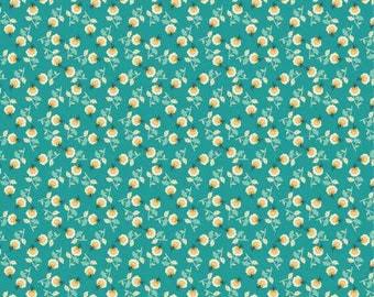 Poppie Cotton Betsy's Sewing Kit Fabric Collection Darling Daisy on Teal Authentic Premium 100% Cotton Quilt Shop Quality Fabrics