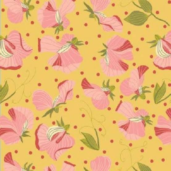 Poppie Cotton Prairie Sisters Fabric Collection Sara Floral on Yellow Authentic Premium 100% Cotton Quilt Shop Quality Fabrics