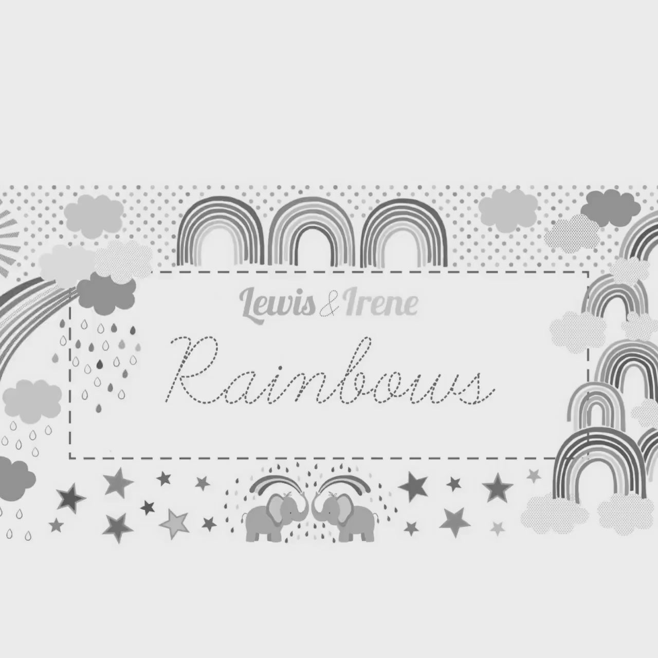 Lewis & Irene Rainbows Fabric Collection Digital Print Ochre/Multi Stripe Ombré Rainbows Authentic Premium 100% Cotton Fabrics