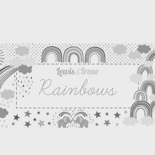 Lewis & Irene Rainbows Fabric Collection Elephants on Ochre Authentic Premium 100% Quilt  Shop Quality Cotton Fabrics