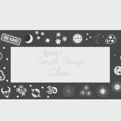 Glow-In-The-Dark Lewis & Irene Small Things Glow Fabric Collection Glowing Fireworks on Pink SM41.1
