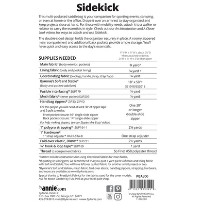 ByAnnie Sidekick Saddlebag Organizer Pattern