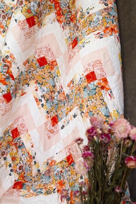 Art Gallery Keepsakes Quilt Kit Featuring Listen To Your Heart Fabric Collection Finished Size: 72"x81"